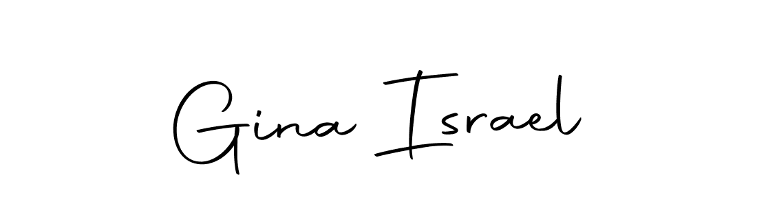 Make a beautiful signature design for name Gina Israel. With this signature (Autography-DOLnW) style, you can create a handwritten signature for free. Gina Israel signature style 10 images and pictures png