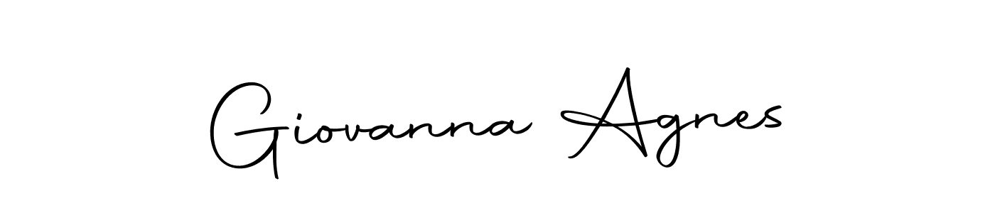 Design your own signature with our free online signature maker. With this signature software, you can create a handwritten (Autography-DOLnW) signature for name Giovanna Agnes. Giovanna Agnes signature style 10 images and pictures png