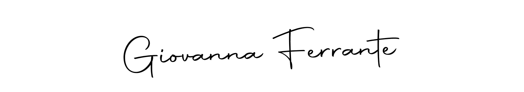 Design your own signature with our free online signature maker. With this signature software, you can create a handwritten (Autography-DOLnW) signature for name Giovanna Ferrante. Giovanna Ferrante signature style 10 images and pictures png