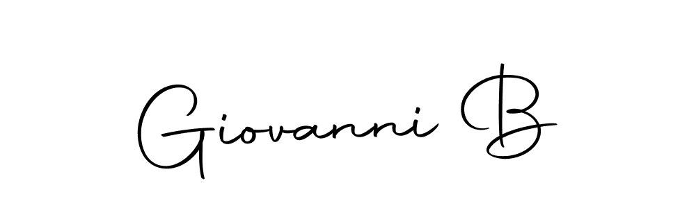 Create a beautiful signature design for name Giovanni B. With this signature (Autography-DOLnW) fonts, you can make a handwritten signature for free. Giovanni B signature style 10 images and pictures png