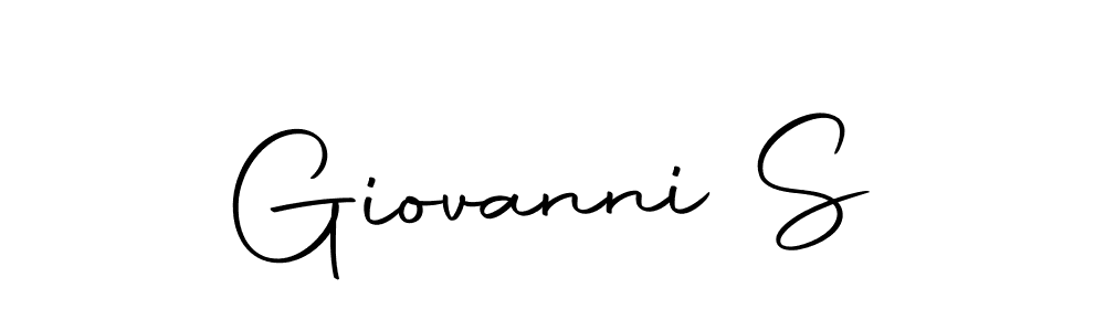 Create a beautiful signature design for name Giovanni S. With this signature (Autography-DOLnW) fonts, you can make a handwritten signature for free. Giovanni S signature style 10 images and pictures png