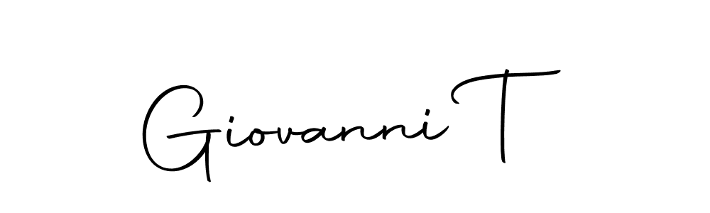 Design your own signature with our free online signature maker. With this signature software, you can create a handwritten (Autography-DOLnW) signature for name Giovanni T. Giovanni T signature style 10 images and pictures png