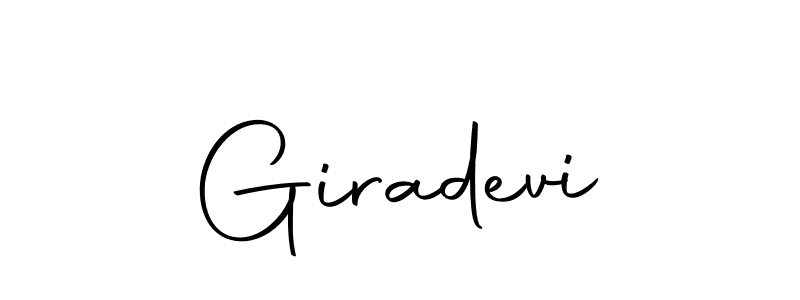 Use a signature maker to create a handwritten signature online. With this signature software, you can design (Autography-DOLnW) your own signature for name Giradevi. Giradevi signature style 10 images and pictures png