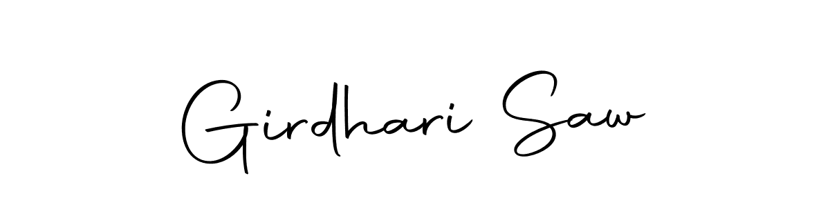 Make a beautiful signature design for name Girdhari Saw. Use this online signature maker to create a handwritten signature for free. Girdhari Saw signature style 10 images and pictures png