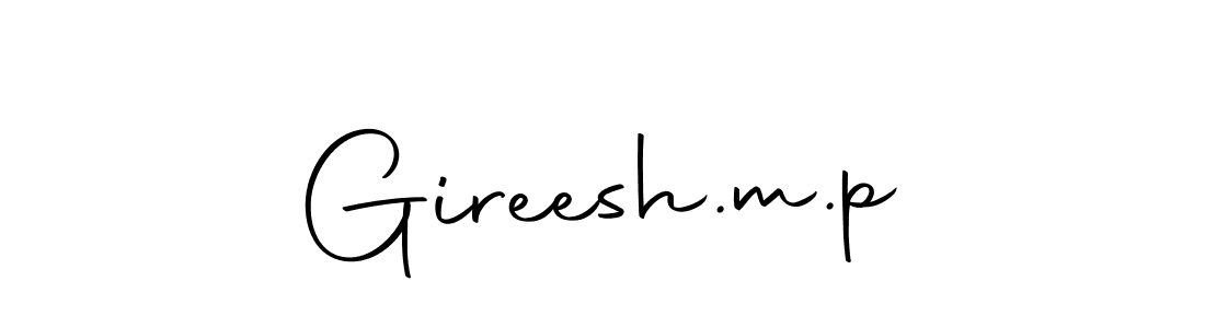 Make a beautiful signature design for name Gireesh.m.p. With this signature (Autography-DOLnW) style, you can create a handwritten signature for free. Gireesh.m.p signature style 10 images and pictures png