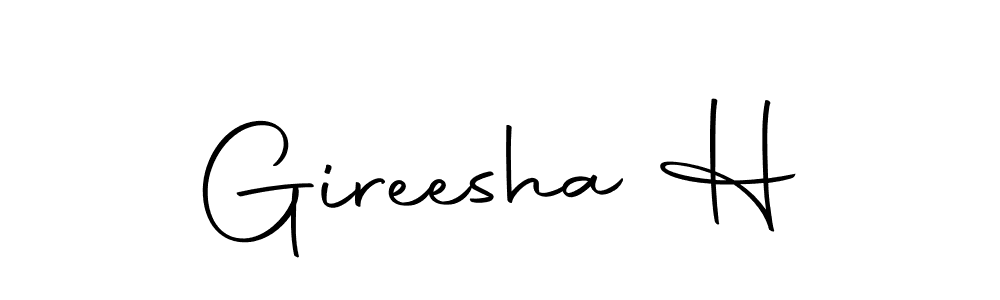 This is the best signature style for the Gireesha H name. Also you like these signature font (Autography-DOLnW). Mix name signature. Gireesha H signature style 10 images and pictures png