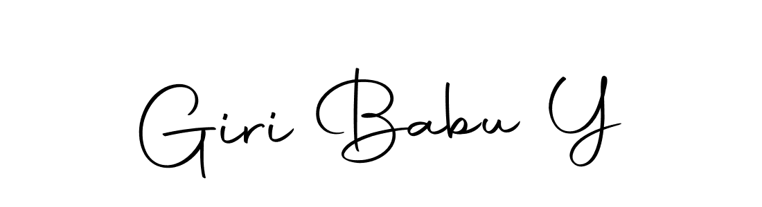 Giri Babu Y stylish signature style. Best Handwritten Sign (Autography-DOLnW) for my name. Handwritten Signature Collection Ideas for my name Giri Babu Y. Giri Babu Y signature style 10 images and pictures png