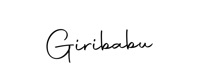 Use a signature maker to create a handwritten signature online. With this signature software, you can design (Autography-DOLnW) your own signature for name Giribabu. Giribabu signature style 10 images and pictures png