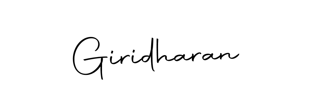 Use a signature maker to create a handwritten signature online. With this signature software, you can design (Autography-DOLnW) your own signature for name Giridharan. Giridharan signature style 10 images and pictures png