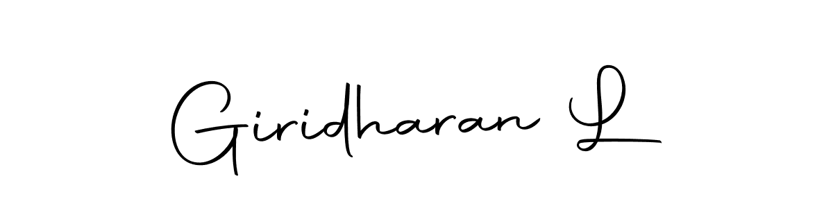 The best way (Autography-DOLnW) to make a short signature is to pick only two or three words in your name. The name Giridharan L include a total of six letters. For converting this name. Giridharan L signature style 10 images and pictures png