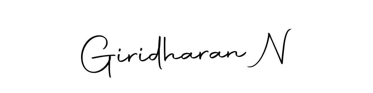 Here are the top 10 professional signature styles for the name Giridharan N. These are the best autograph styles you can use for your name. Giridharan N signature style 10 images and pictures png