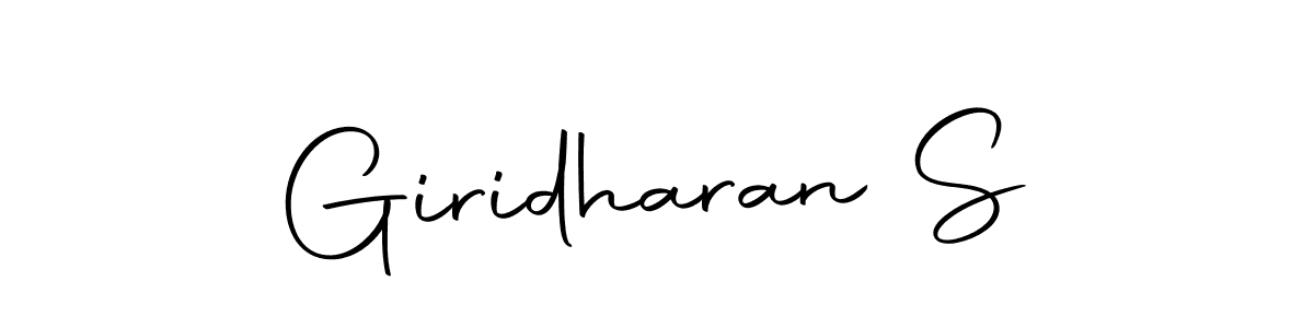 Create a beautiful signature design for name Giridharan S. With this signature (Autography-DOLnW) fonts, you can make a handwritten signature for free. Giridharan S signature style 10 images and pictures png