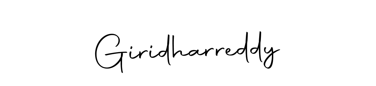 How to make Giridharreddy name signature. Use Autography-DOLnW style for creating short signs online. This is the latest handwritten sign. Giridharreddy signature style 10 images and pictures png