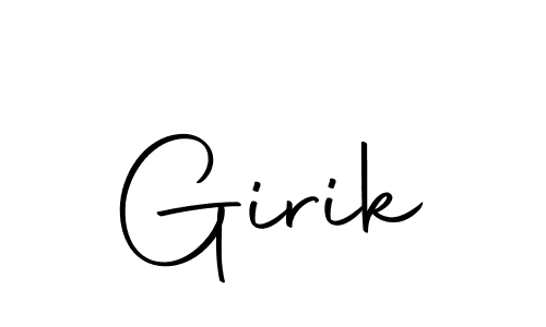 Create a beautiful signature design for name Girik. With this signature (Autography-DOLnW) fonts, you can make a handwritten signature for free. Girik signature style 10 images and pictures png