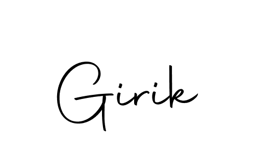 Create a beautiful signature design for name Girik. With this signature (Autography-DOLnW) fonts, you can make a handwritten signature for free. Girik signature style 10 images and pictures png