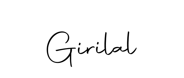 Use a signature maker to create a handwritten signature online. With this signature software, you can design (Autography-DOLnW) your own signature for name Girilal. Girilal signature style 10 images and pictures png