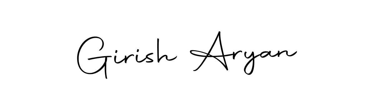 How to make Girish Aryan name signature. Use Autography-DOLnW style for creating short signs online. This is the latest handwritten sign. Girish Aryan signature style 10 images and pictures png