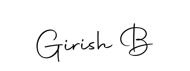 Design your own signature with our free online signature maker. With this signature software, you can create a handwritten (Autography-DOLnW) signature for name Girish B. Girish B signature style 10 images and pictures png