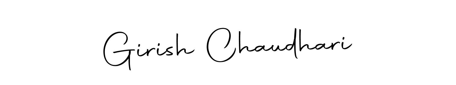 Make a short Girish Chaudhari signature style. Manage your documents anywhere anytime using Autography-DOLnW. Create and add eSignatures, submit forms, share and send files easily. Girish Chaudhari signature style 10 images and pictures png