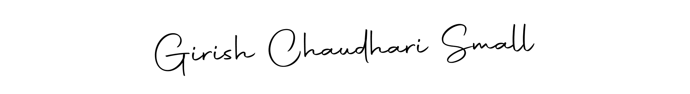 Use a signature maker to create a handwritten signature online. With this signature software, you can design (Autography-DOLnW) your own signature for name Girish Chaudhari Small. Girish Chaudhari Small signature style 10 images and pictures png