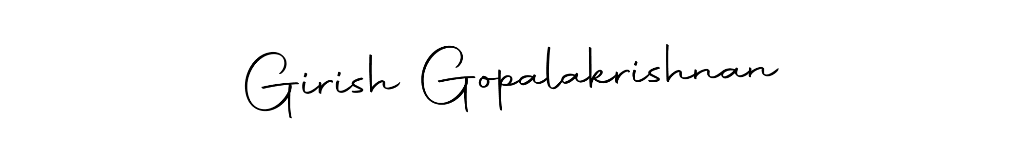 Use a signature maker to create a handwritten signature online. With this signature software, you can design (Autography-DOLnW) your own signature for name Girish Gopalakrishnan. Girish Gopalakrishnan signature style 10 images and pictures png