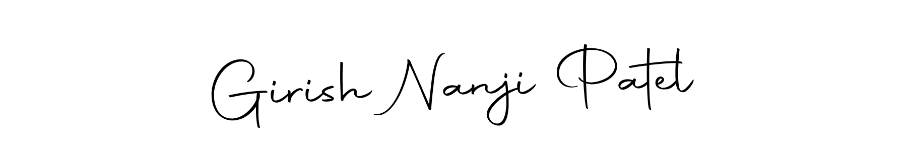 Make a beautiful signature design for name Girish Nanji Patel. With this signature (Autography-DOLnW) style, you can create a handwritten signature for free. Girish Nanji Patel signature style 10 images and pictures png