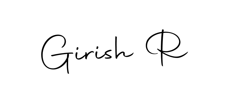 Use a signature maker to create a handwritten signature online. With this signature software, you can design (Autography-DOLnW) your own signature for name Girish R. Girish R signature style 10 images and pictures png