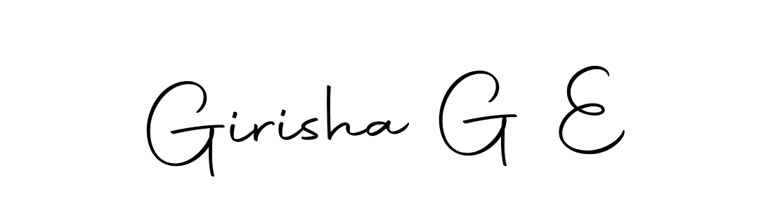 Also we have Girisha G E name is the best signature style. Create professional handwritten signature collection using Autography-DOLnW autograph style. Girisha G E signature style 10 images and pictures png