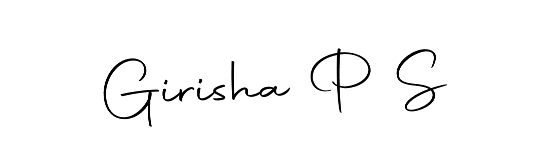 Design your own signature with our free online signature maker. With this signature software, you can create a handwritten (Autography-DOLnW) signature for name Girisha P S. Girisha P S signature style 10 images and pictures png
