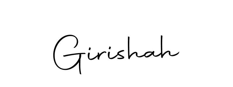 You should practise on your own different ways (Autography-DOLnW) to write your name (Girishah) in signature. don't let someone else do it for you. Girishah signature style 10 images and pictures png
