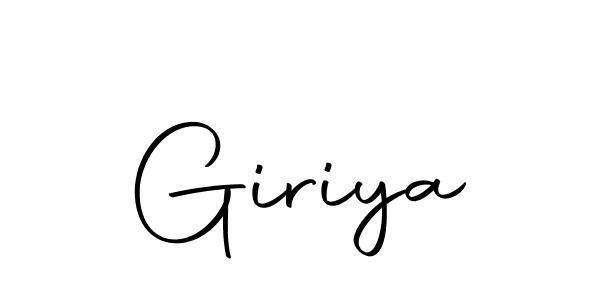 Design your own signature with our free online signature maker. With this signature software, you can create a handwritten (Autography-DOLnW) signature for name Giriya. Giriya signature style 10 images and pictures png
