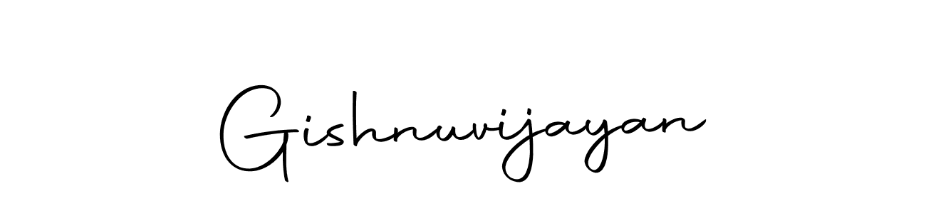You can use this online signature creator to create a handwritten signature for the name Gishnuvijayan. This is the best online autograph maker. Gishnuvijayan signature style 10 images and pictures png