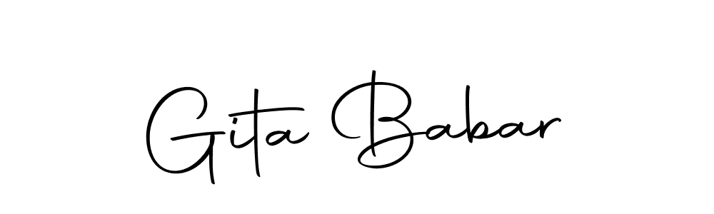 Once you've used our free online signature maker to create your best signature Autography-DOLnW style, it's time to enjoy all of the benefits that Gita Babar name signing documents. Gita Babar signature style 10 images and pictures png