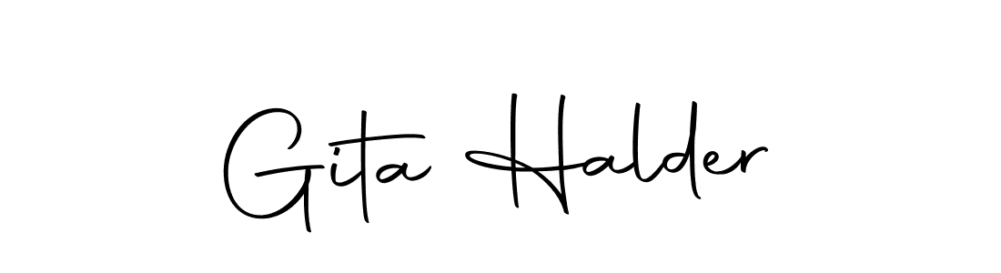 Similarly Autography-DOLnW is the best handwritten signature design. Signature creator online .You can use it as an online autograph creator for name Gita Halder. Gita Halder signature style 10 images and pictures png