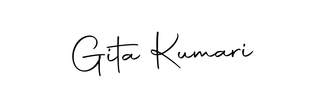 Design your own signature with our free online signature maker. With this signature software, you can create a handwritten (Autography-DOLnW) signature for name Gita Kumari. Gita Kumari signature style 10 images and pictures png