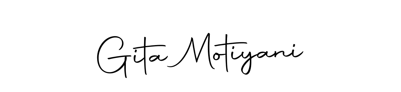 Make a beautiful signature design for name Gita Motiyani. With this signature (Autography-DOLnW) style, you can create a handwritten signature for free. Gita Motiyani signature style 10 images and pictures png