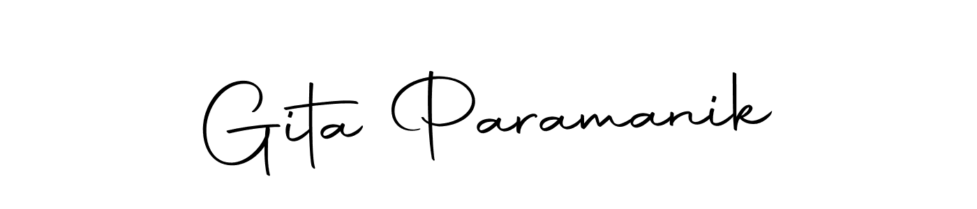 The best way (Autography-DOLnW) to make a short signature is to pick only two or three words in your name. The name Gita Paramanik include a total of six letters. For converting this name. Gita Paramanik signature style 10 images and pictures png