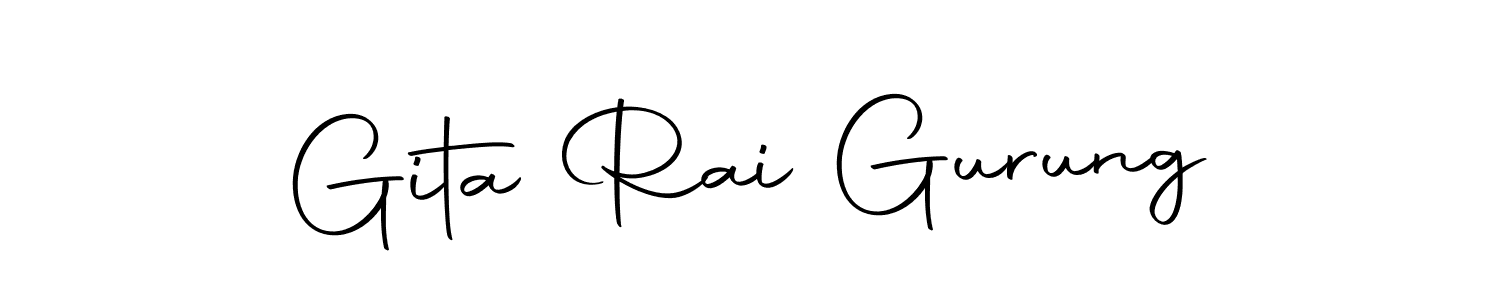 Gita Rai Gurung stylish signature style. Best Handwritten Sign (Autography-DOLnW) for my name. Handwritten Signature Collection Ideas for my name Gita Rai Gurung. Gita Rai Gurung signature style 10 images and pictures png