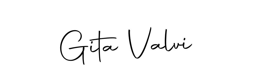 Design your own signature with our free online signature maker. With this signature software, you can create a handwritten (Autography-DOLnW) signature for name Gita Valvi. Gita Valvi signature style 10 images and pictures png