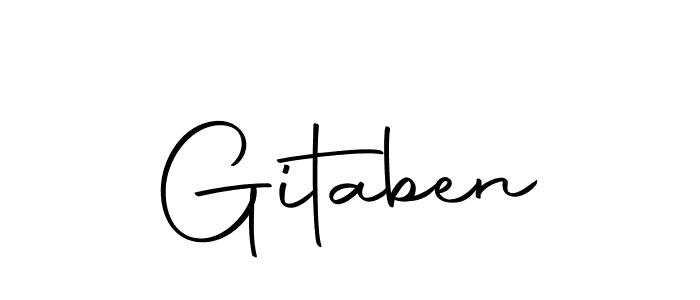 You should practise on your own different ways (Autography-DOLnW) to write your name (Gitaben) in signature. don't let someone else do it for you. Gitaben signature style 10 images and pictures png