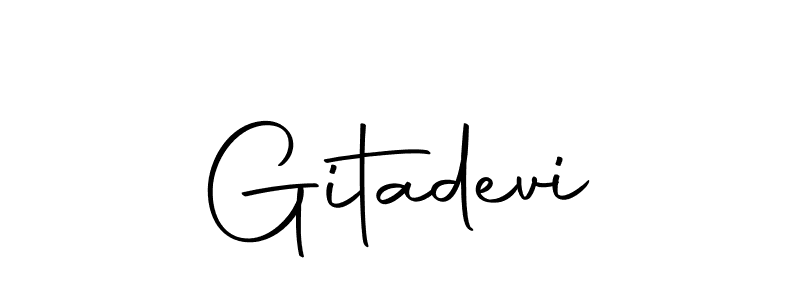 Make a beautiful signature design for name Gitadevi. Use this online signature maker to create a handwritten signature for free. Gitadevi signature style 10 images and pictures png