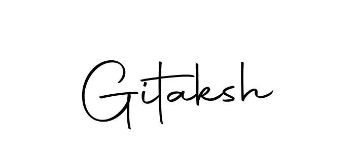 Create a beautiful signature design for name Gitaksh. With this signature (Autography-DOLnW) fonts, you can make a handwritten signature for free. Gitaksh signature style 10 images and pictures png