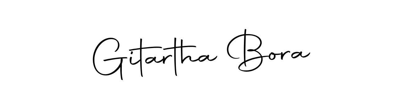 How to make Gitartha Bora name signature. Use Autography-DOLnW style for creating short signs online. This is the latest handwritten sign. Gitartha Bora signature style 10 images and pictures png