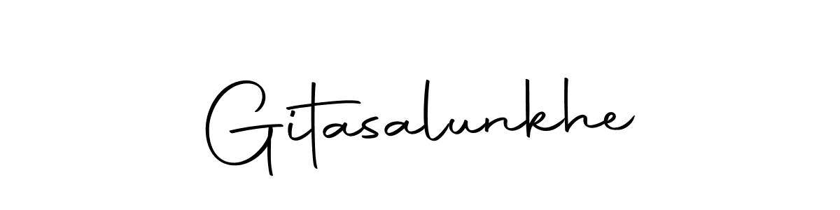 Here are the top 10 professional signature styles for the name Gitasalunkhe. These are the best autograph styles you can use for your name. Gitasalunkhe signature style 10 images and pictures png