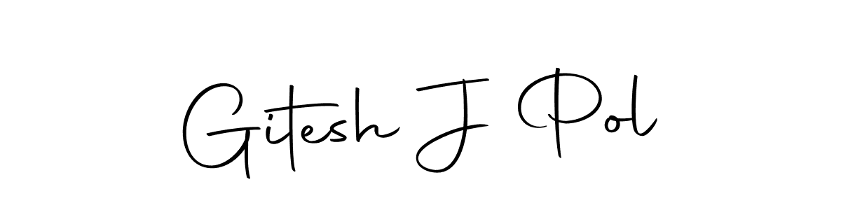 Use a signature maker to create a handwritten signature online. With this signature software, you can design (Autography-DOLnW) your own signature for name Gitesh J Pol. Gitesh J Pol signature style 10 images and pictures png