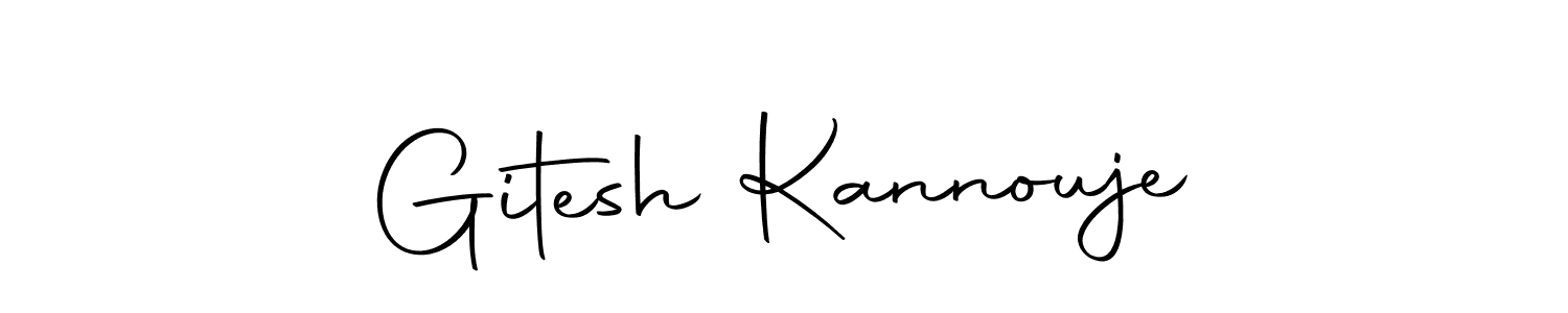 Similarly Autography-DOLnW is the best handwritten signature design. Signature creator online .You can use it as an online autograph creator for name Gitesh Kannouje. Gitesh Kannouje signature style 10 images and pictures png