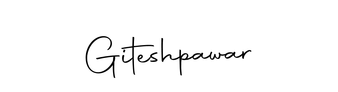 Use a signature maker to create a handwritten signature online. With this signature software, you can design (Autography-DOLnW) your own signature for name Giteshpawar. Giteshpawar signature style 10 images and pictures png