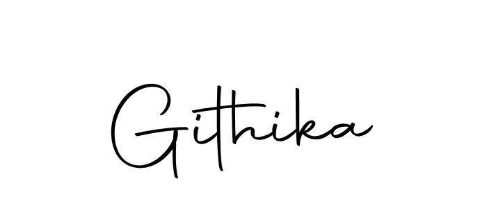 How to make Githika signature? Autography-DOLnW is a professional autograph style. Create handwritten signature for Githika name. Githika signature style 10 images and pictures png