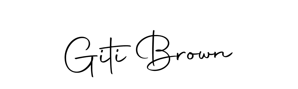 Giti Brown stylish signature style. Best Handwritten Sign (Autography-DOLnW) for my name. Handwritten Signature Collection Ideas for my name Giti Brown. Giti Brown signature style 10 images and pictures png