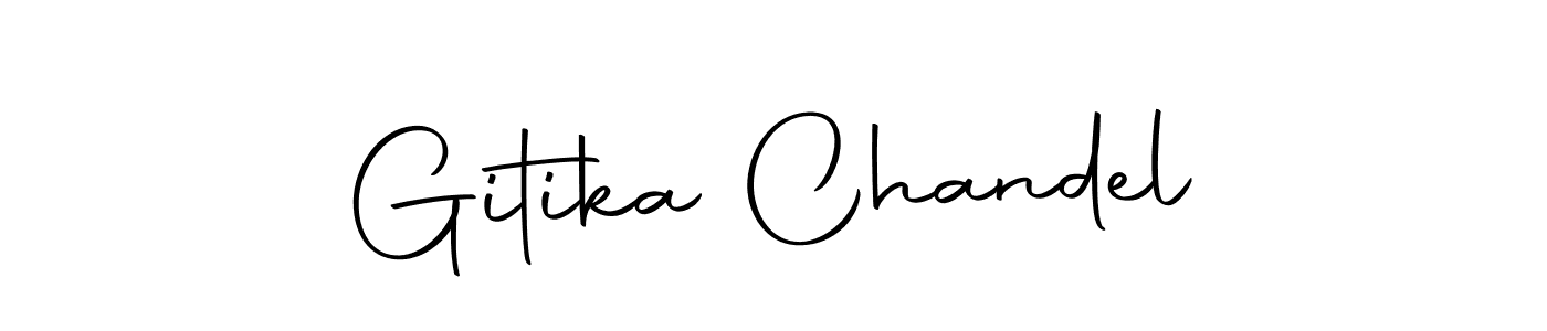 The best way (Autography-DOLnW) to make a short signature is to pick only two or three words in your name. The name Gitika Chandel include a total of six letters. For converting this name. Gitika Chandel signature style 10 images and pictures png